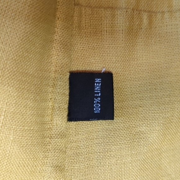 Ellen Tracey 100% linen green blazer open front chartreuse green blazer. Sz 14 - Picture 6 of 9